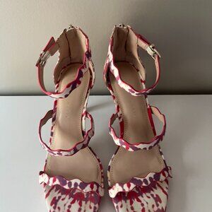 Pink, Cream and Lilac Strappy High Heels